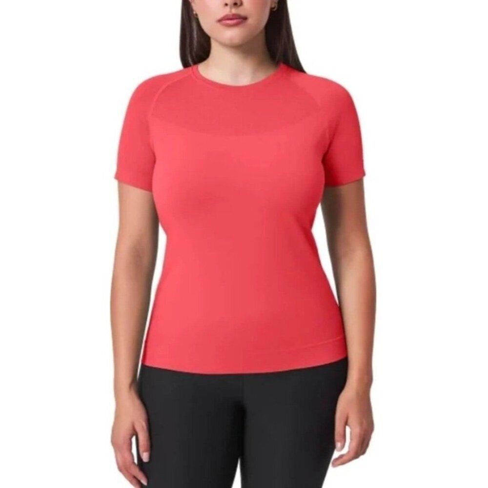 Mondetta Women's XS Fitted Active Seamless T-Shirt Bright Pink N0947